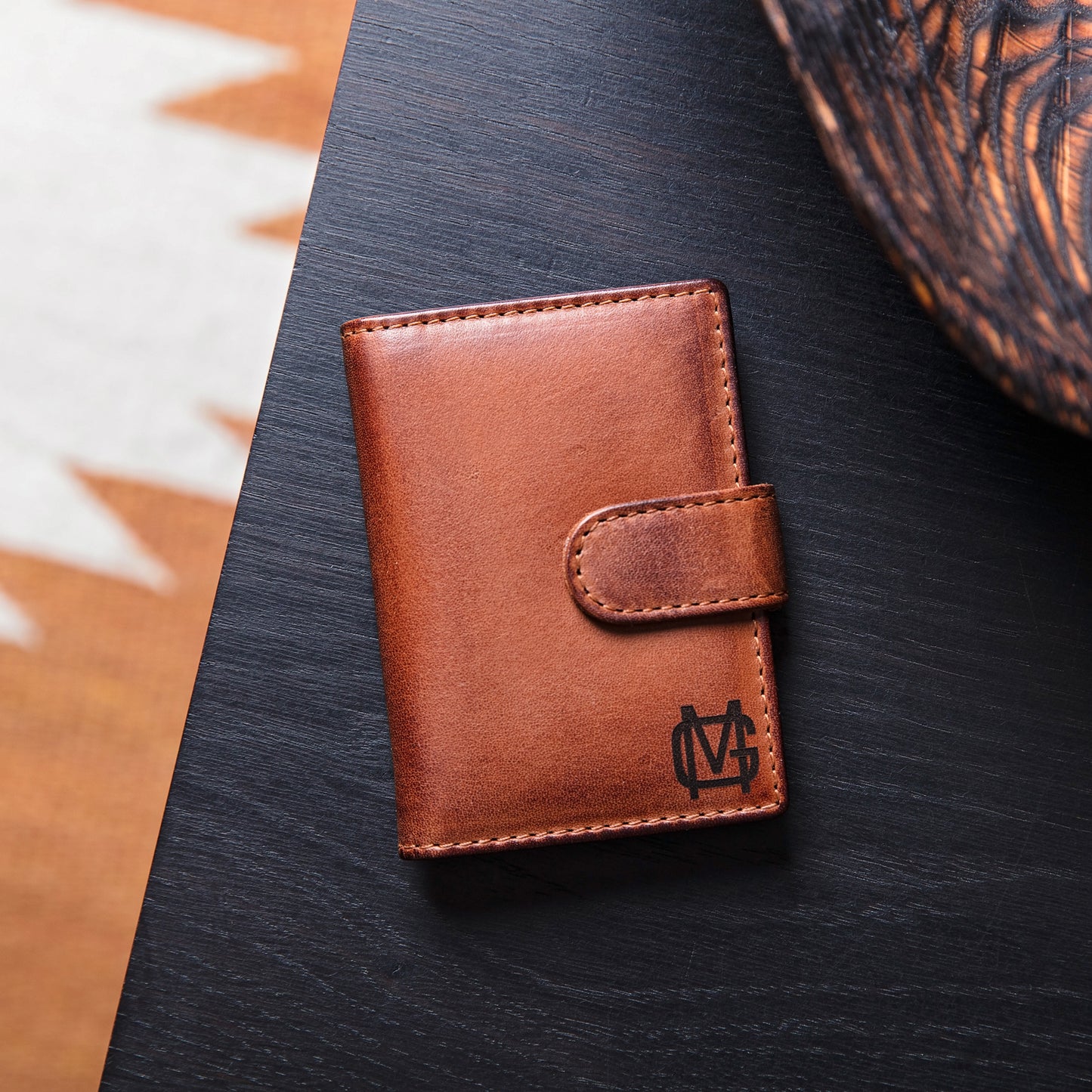 Monogram Leather Card Wallet