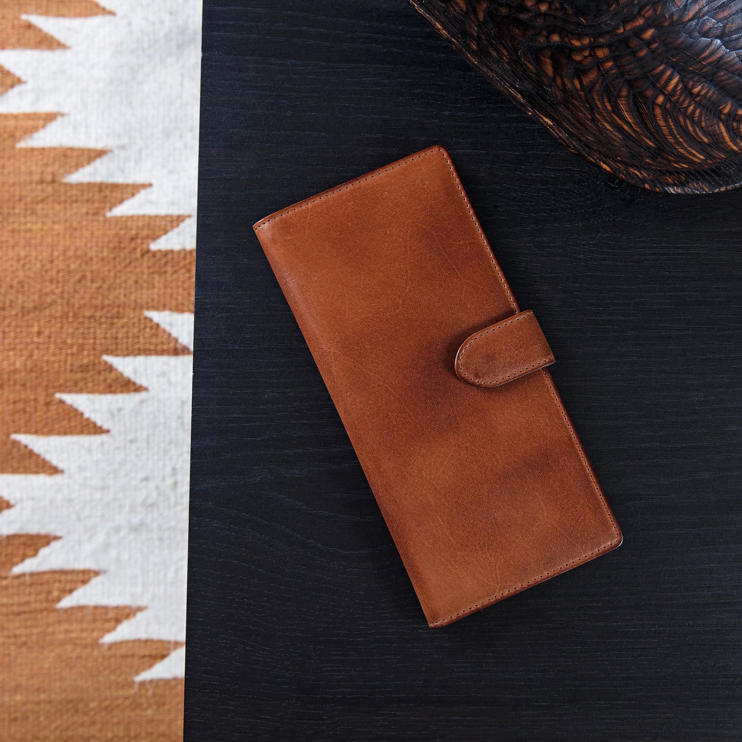 Monogram Leather Travel Wallet