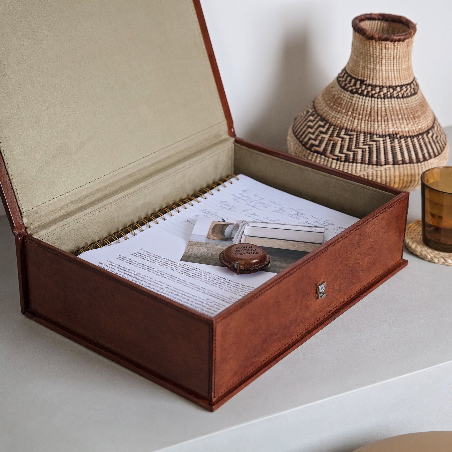 Leather Desk Set, Stamford - Tan