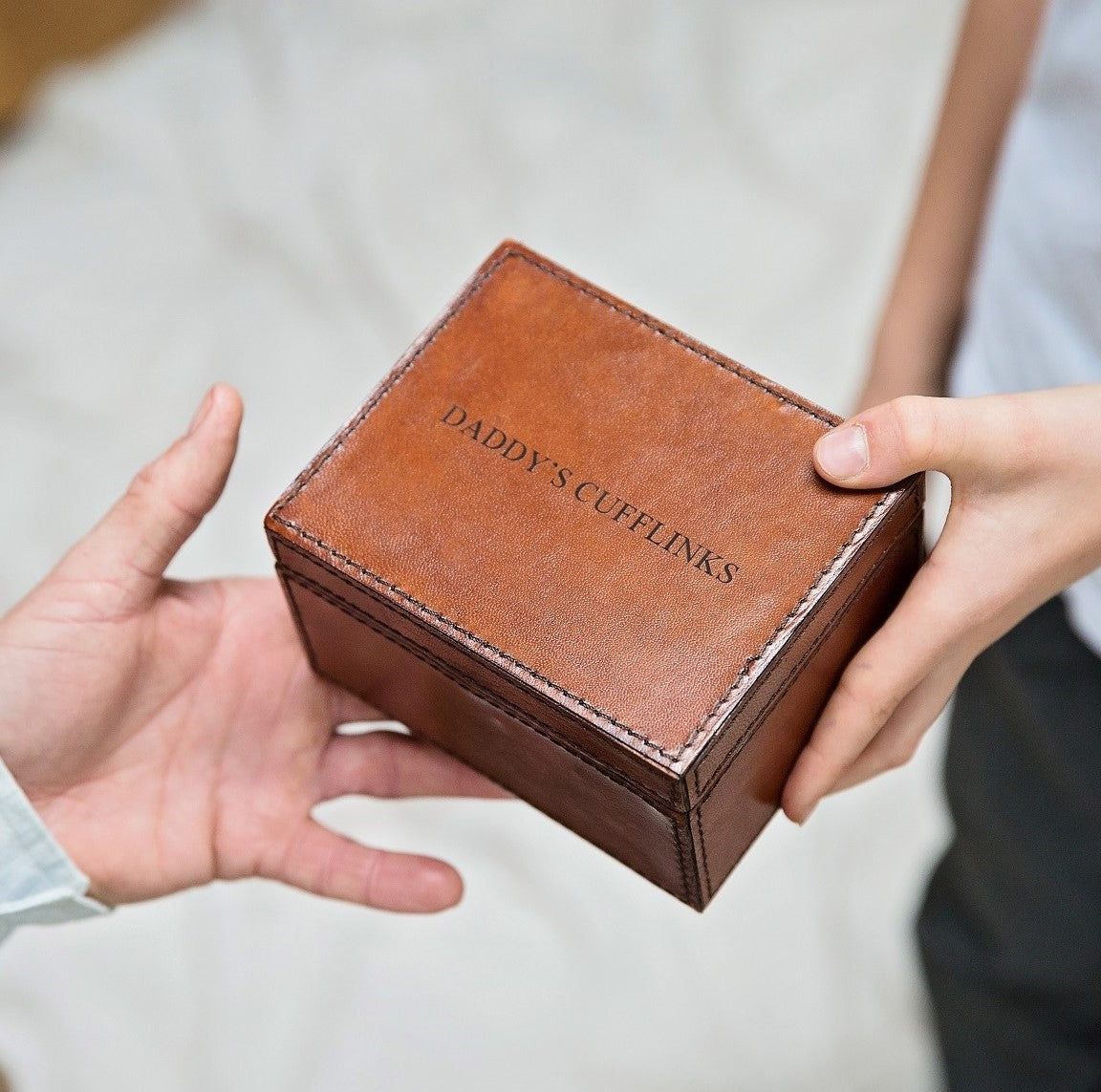 Leather Men's Jewellery Box - Rectangle