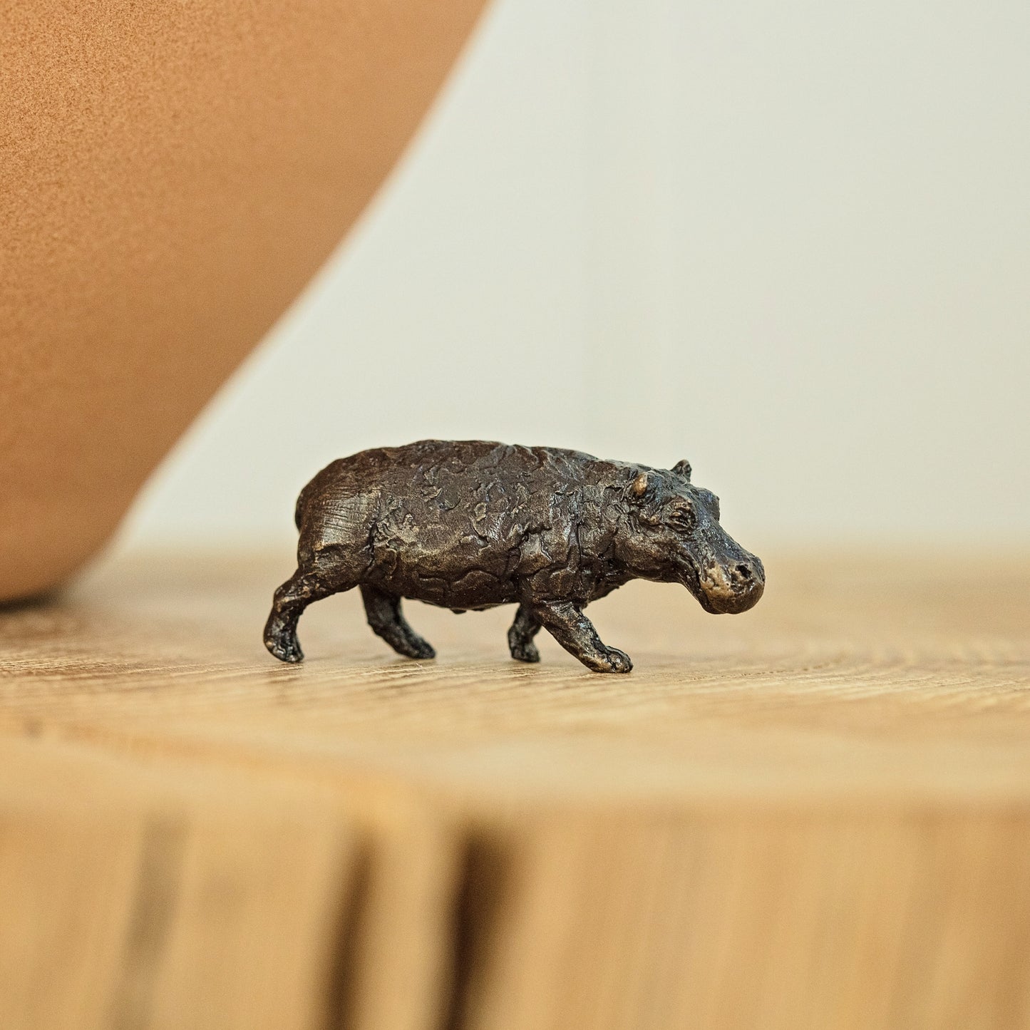 Miniature Bronze Sculpture - Hippo