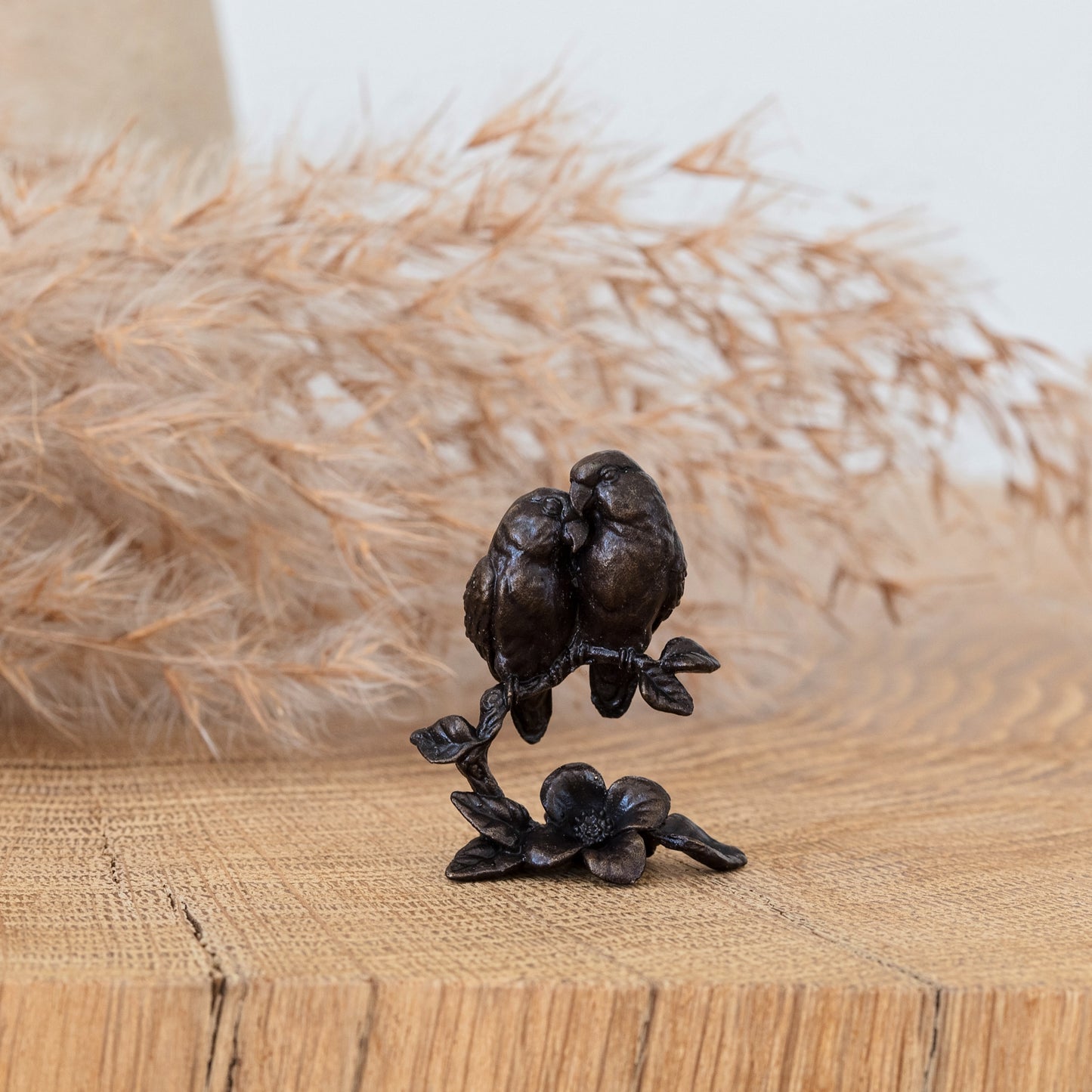 Miniature Bronze Sculpture - Lovebirds