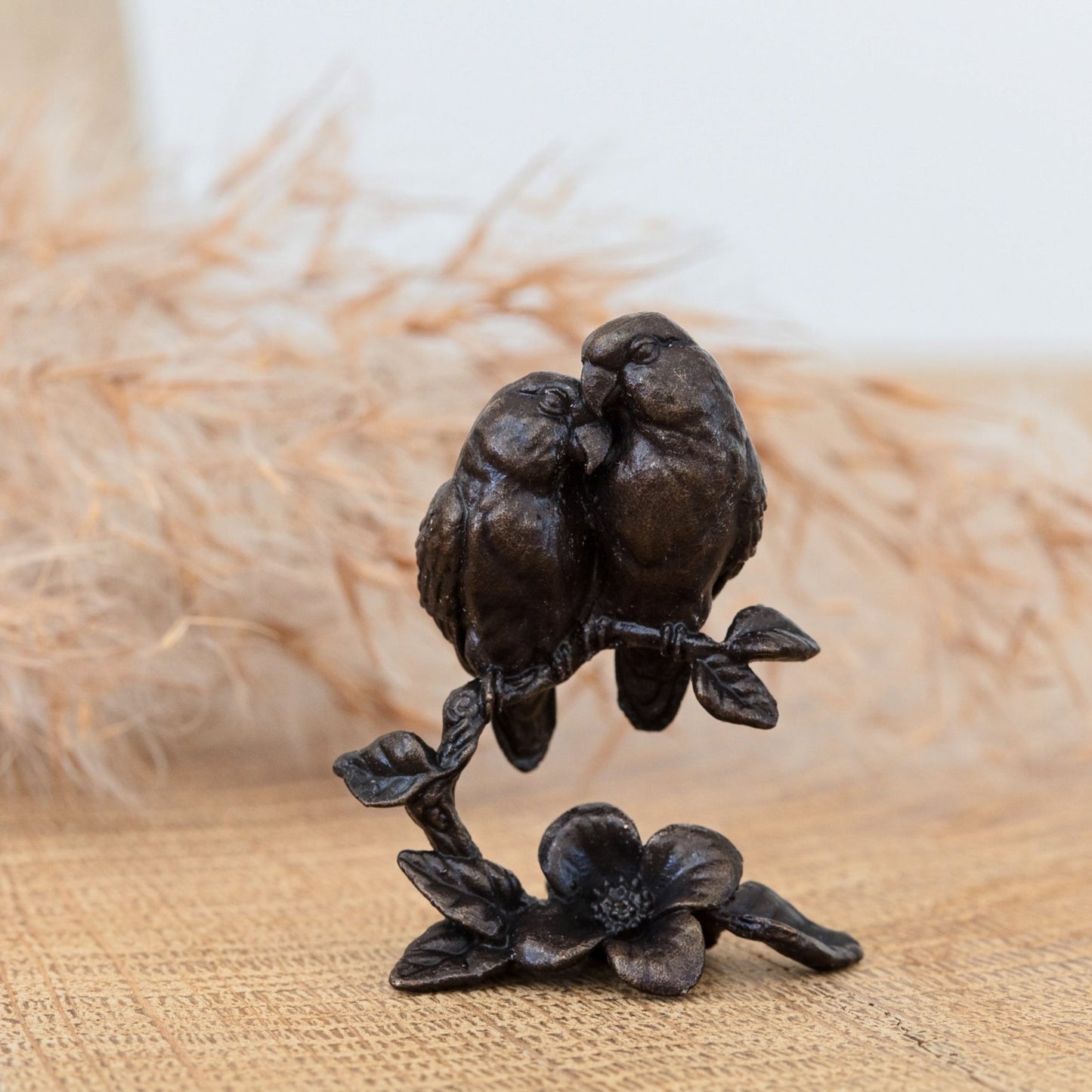 Miniature Bronze Sculpture - Lovebirds