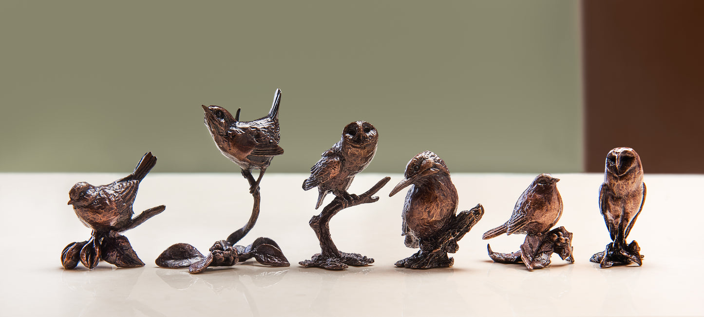 Miniature Bronze Sculpture - Tawny Owl
