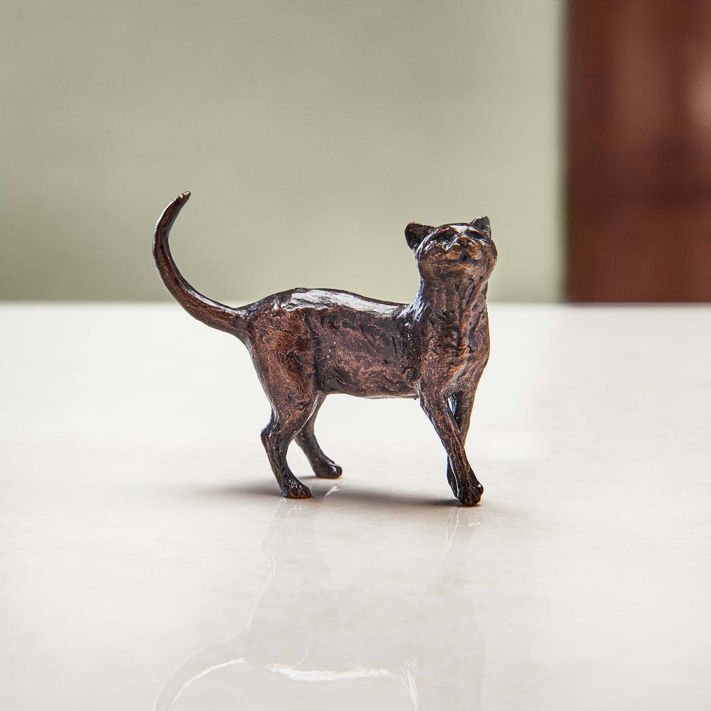 Miniature Bronze Sculptures - Cat Trio Set