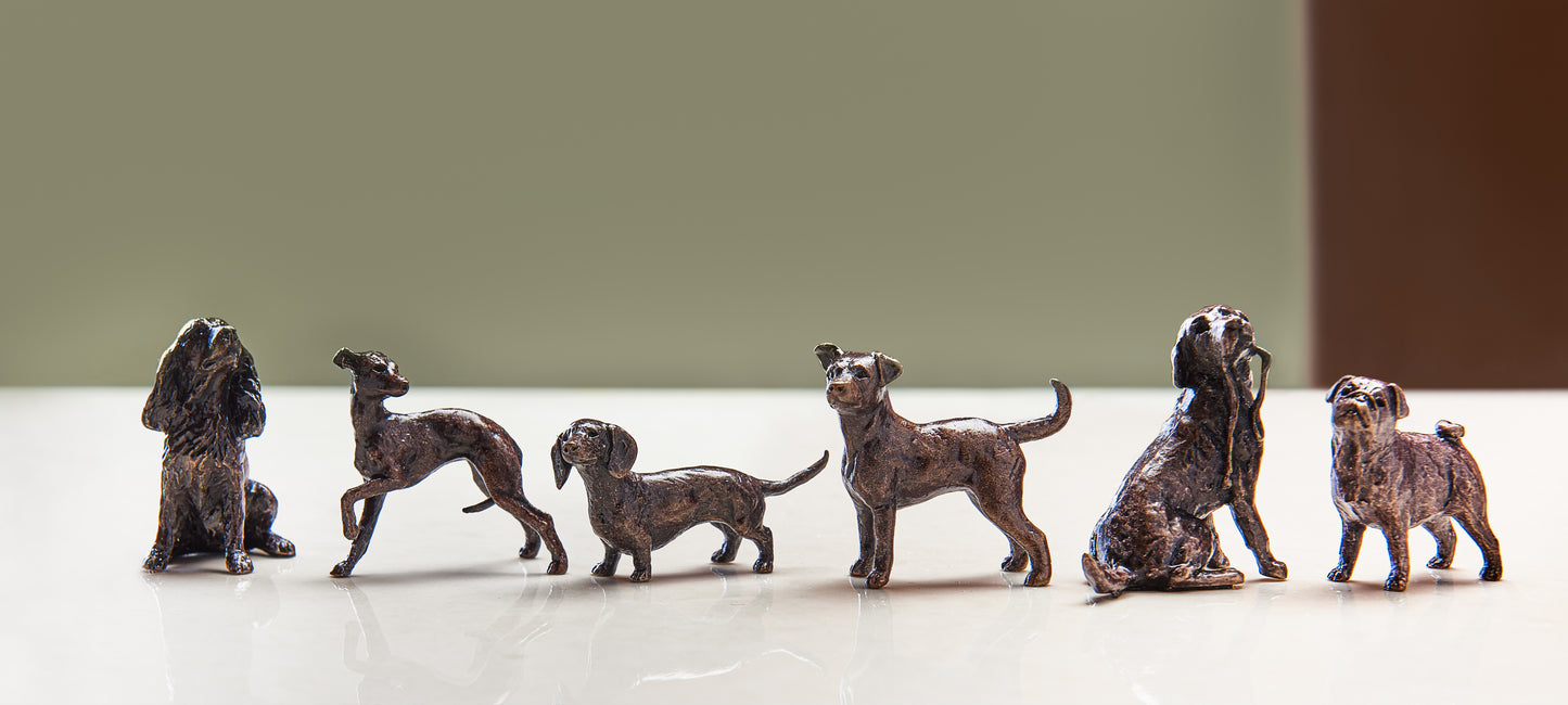 Miniature Bronze Sculpture - Whippet
