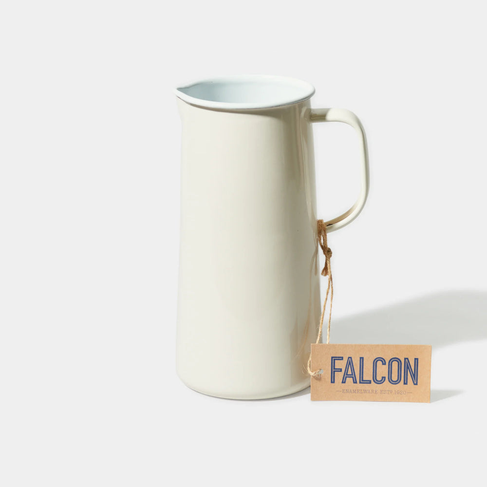 Falcon enamel jug in Cream. 10-year anniversary gift.