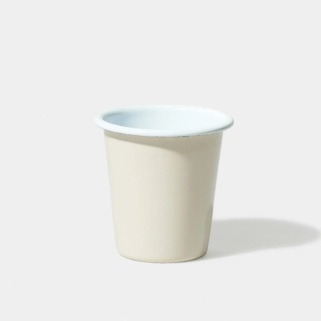 Falcon enamel tumbler in Cream. Gift individually or as a set.