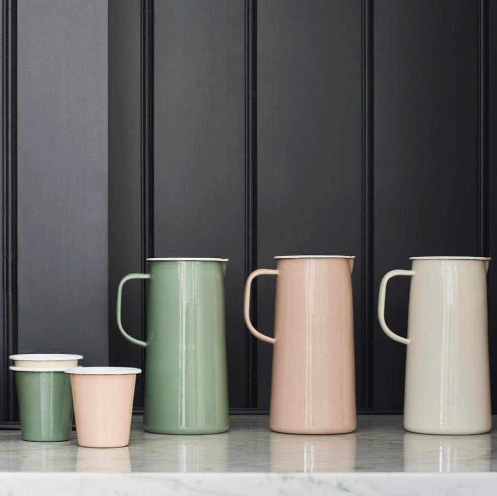 Falcon enamel tumbler in Tarragon green. Gift individually or as a set.