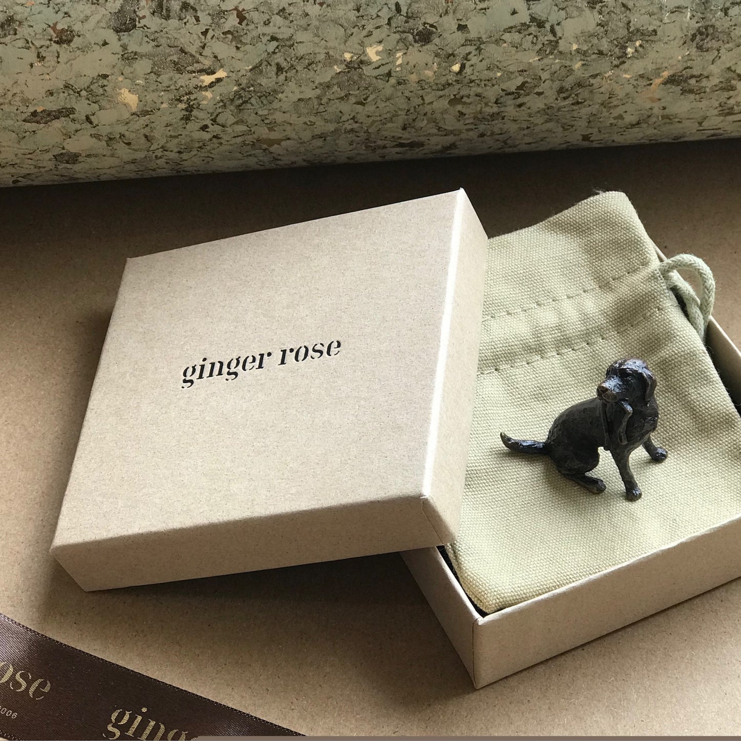 Miniature Bronze Sculpture - Labrador