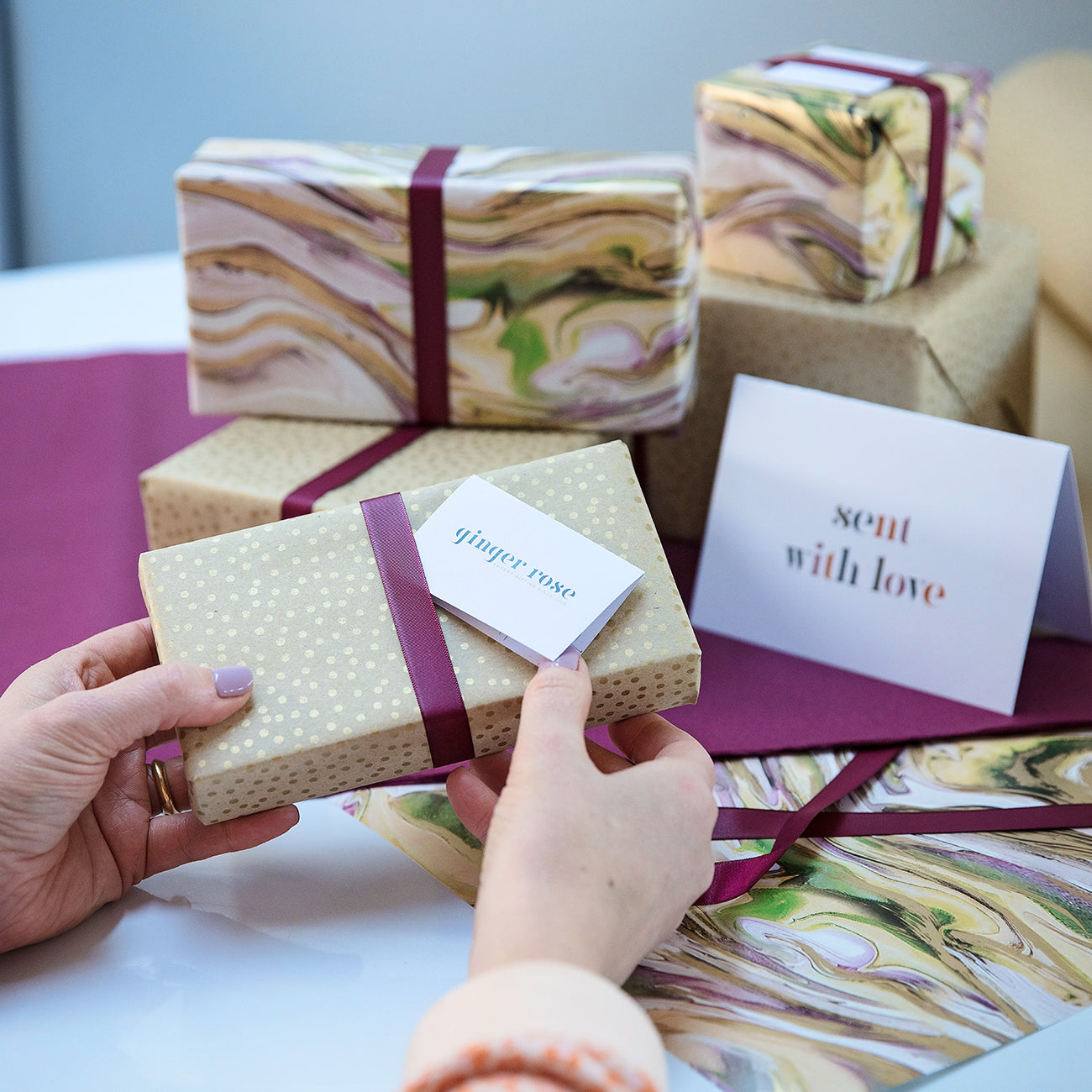 Leather Coasters Set - Square