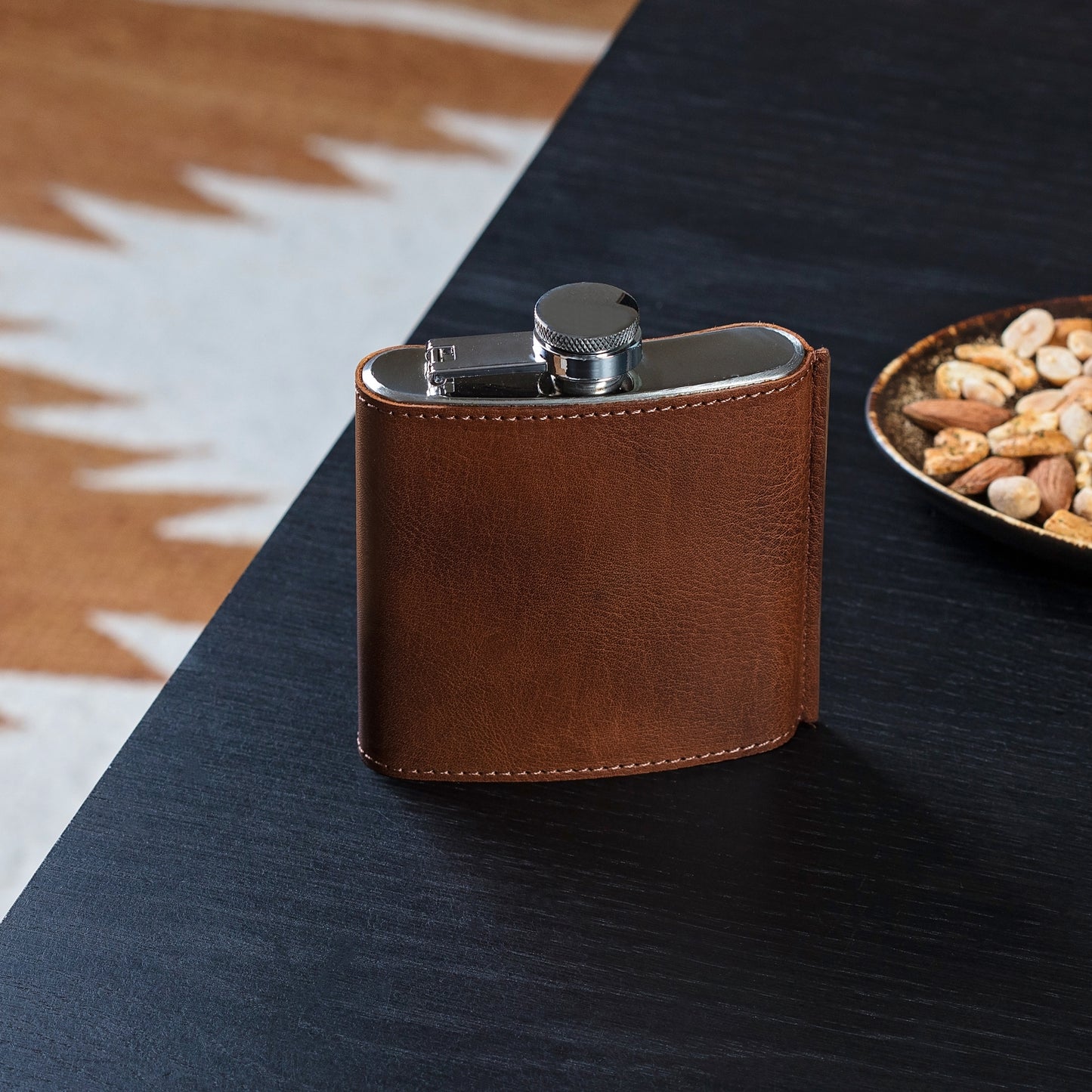 Monogram Leather Hip Flask