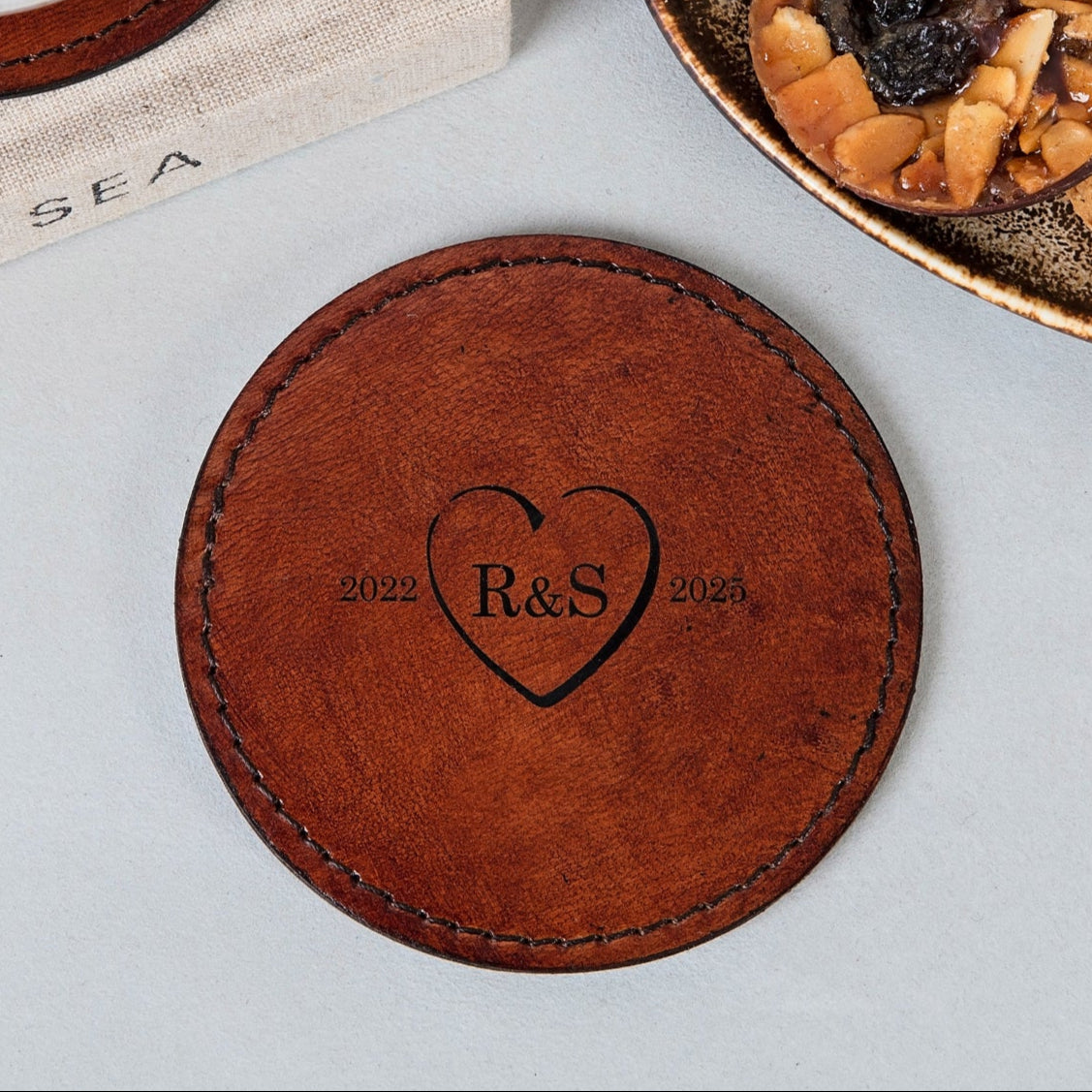 Leather Coaster - 3rd Anniversary Gift