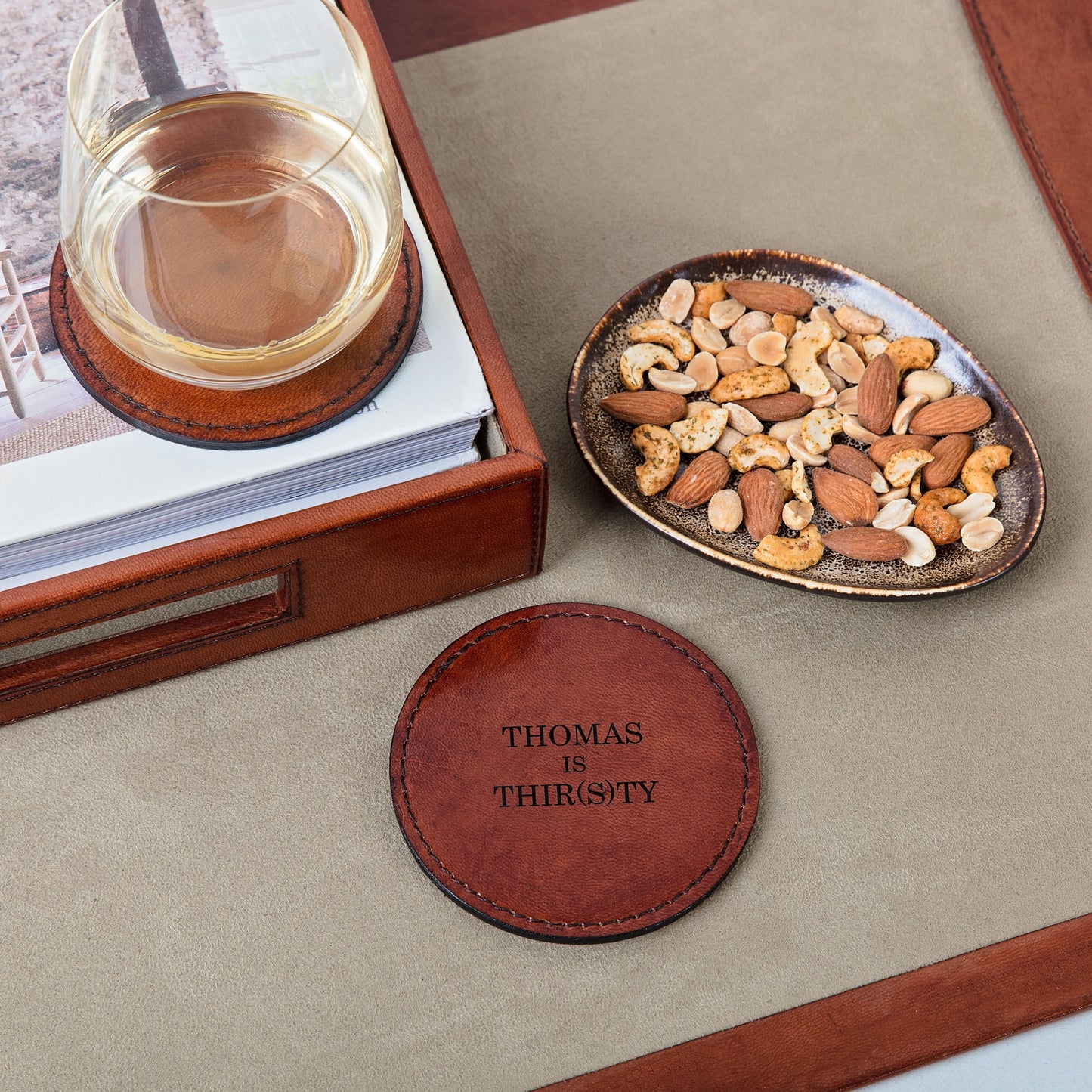 Leather Coaster - Round or Square