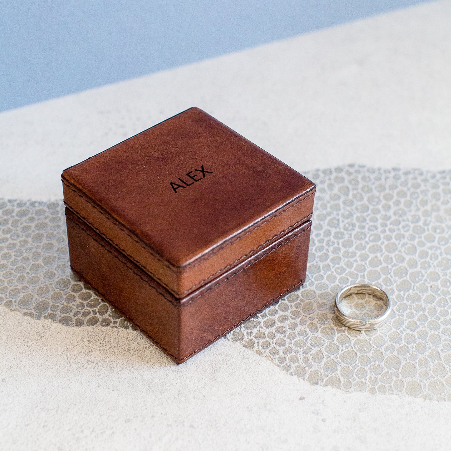 Leather Cufflink Box - Small
