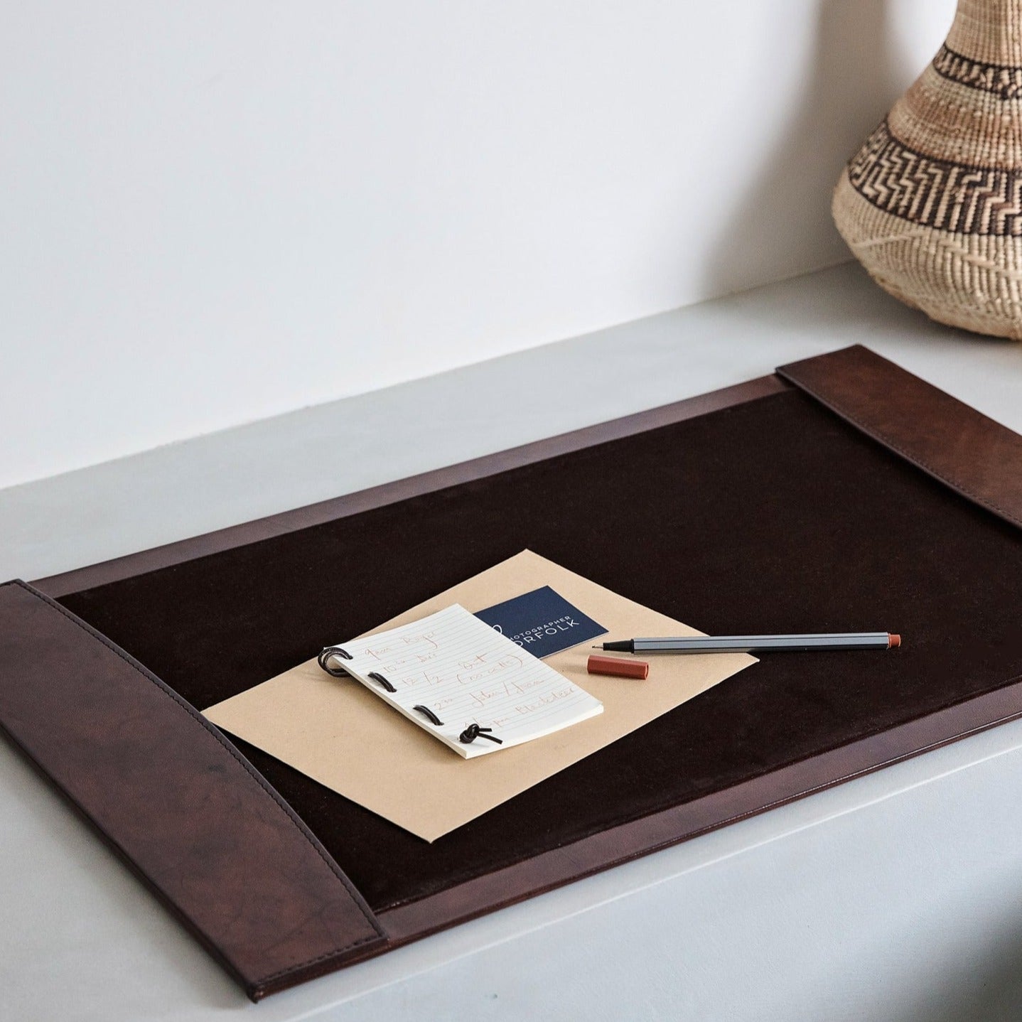 Leather Desk Set, Suffolk - Brown