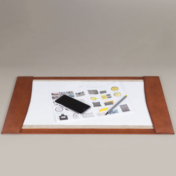 Leather Desk Blotter - Tan