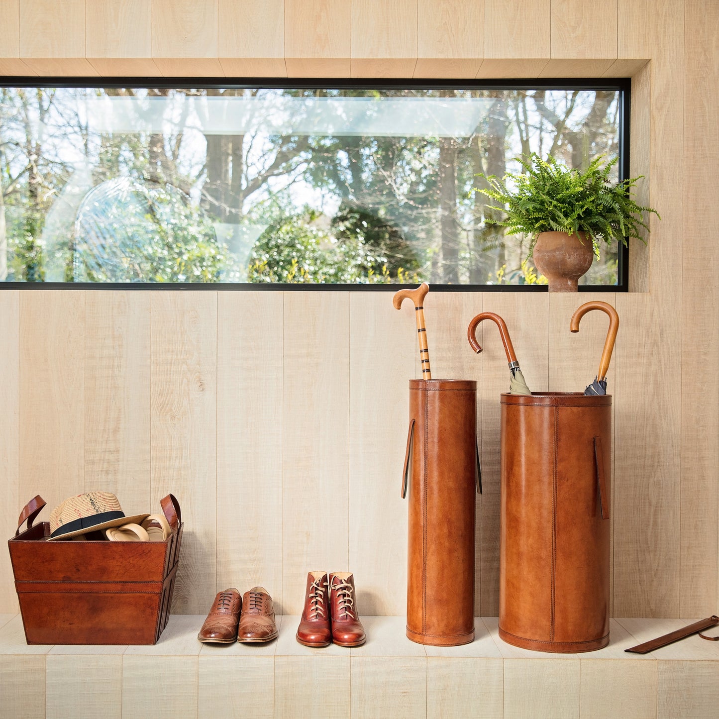 Leather Hallway Set - Tan