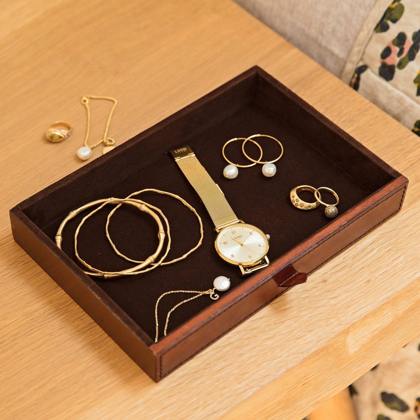 Women's Leather Jewellery Box - Large
