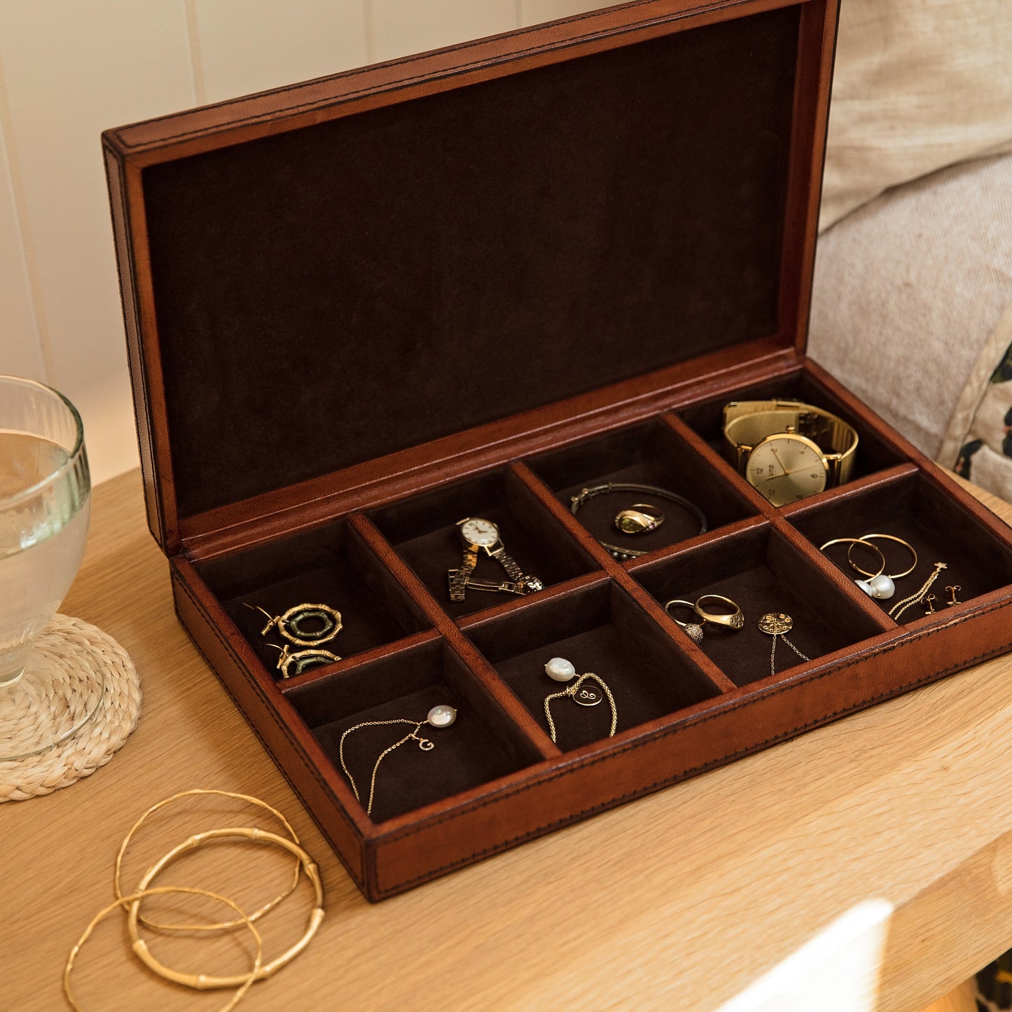Leather Jewellery Organiser