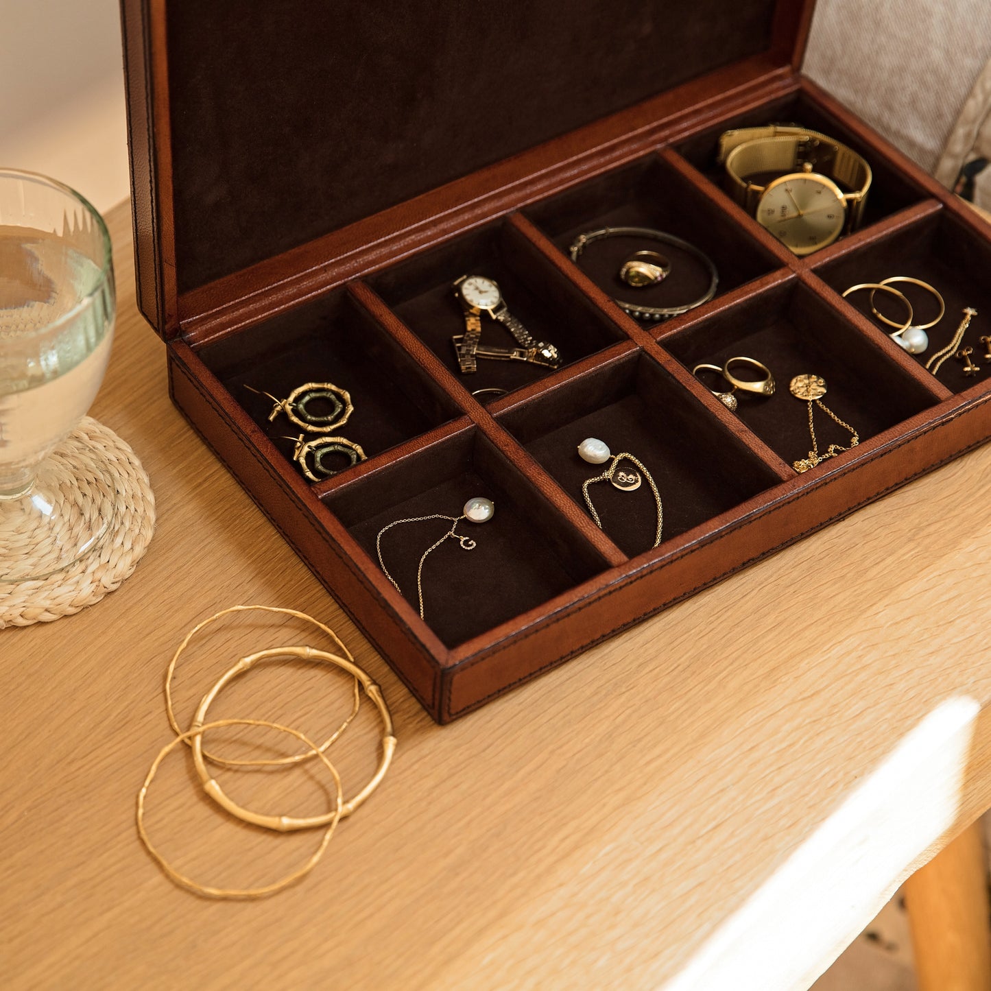 Leather Jewellery Organiser