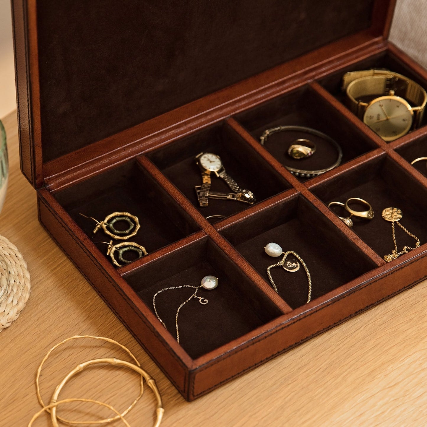 Leather Jewellery Organiser