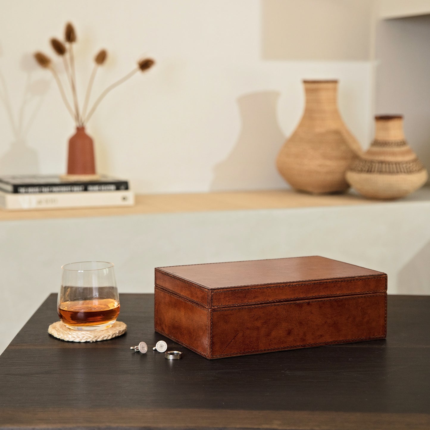 Leather Men's Jewellery Box