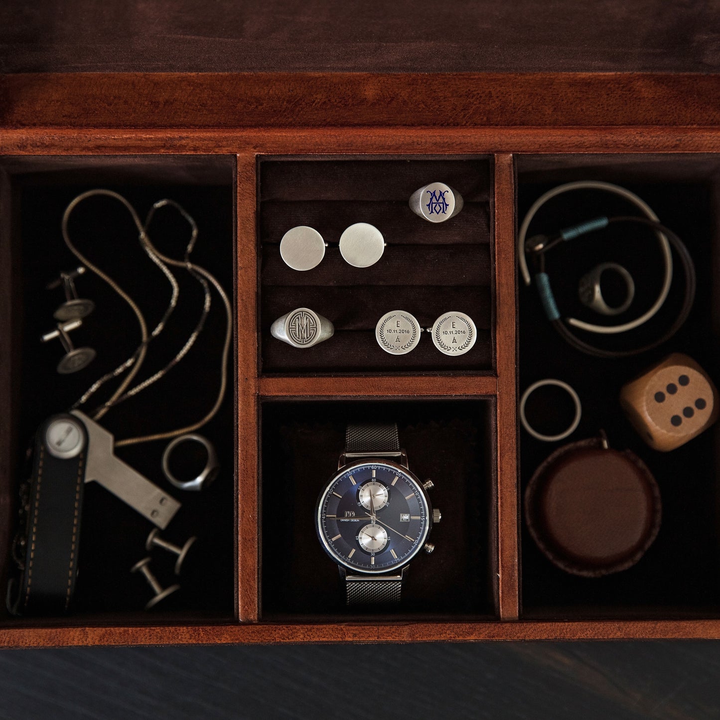 Leather Men's Jewellery Box