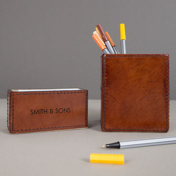 Leather Desk Set, Suffolk - Tan