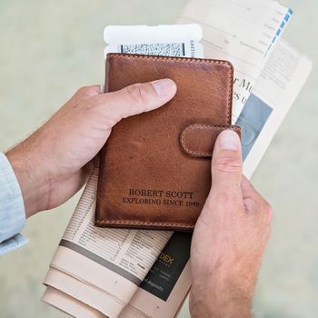 Monogram Leather Passport Wallet