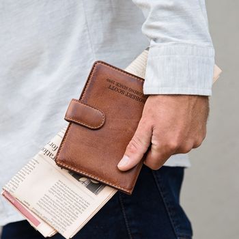 Monogram Leather Passport Wallet