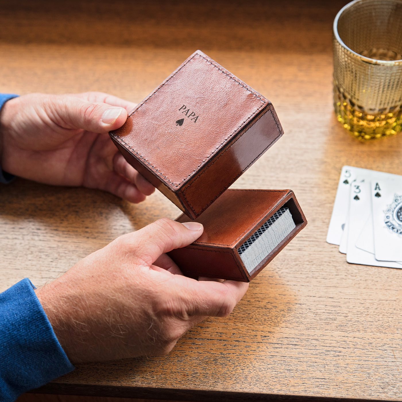 Leather Playing Card Case