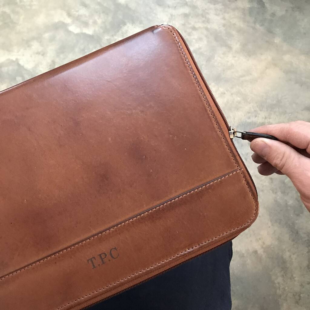 Monogram Leather Portfolio