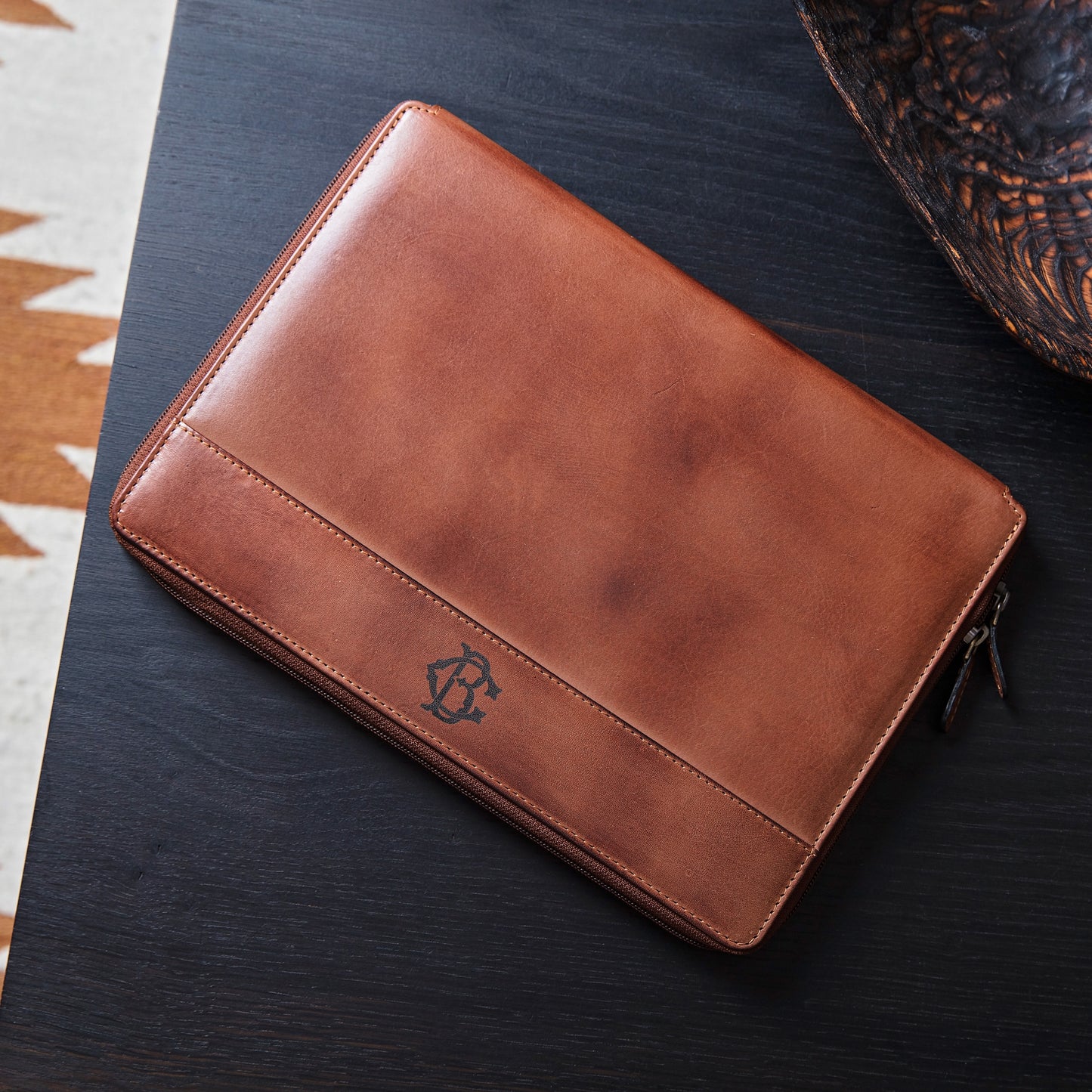 Monogram Leather Portfolio