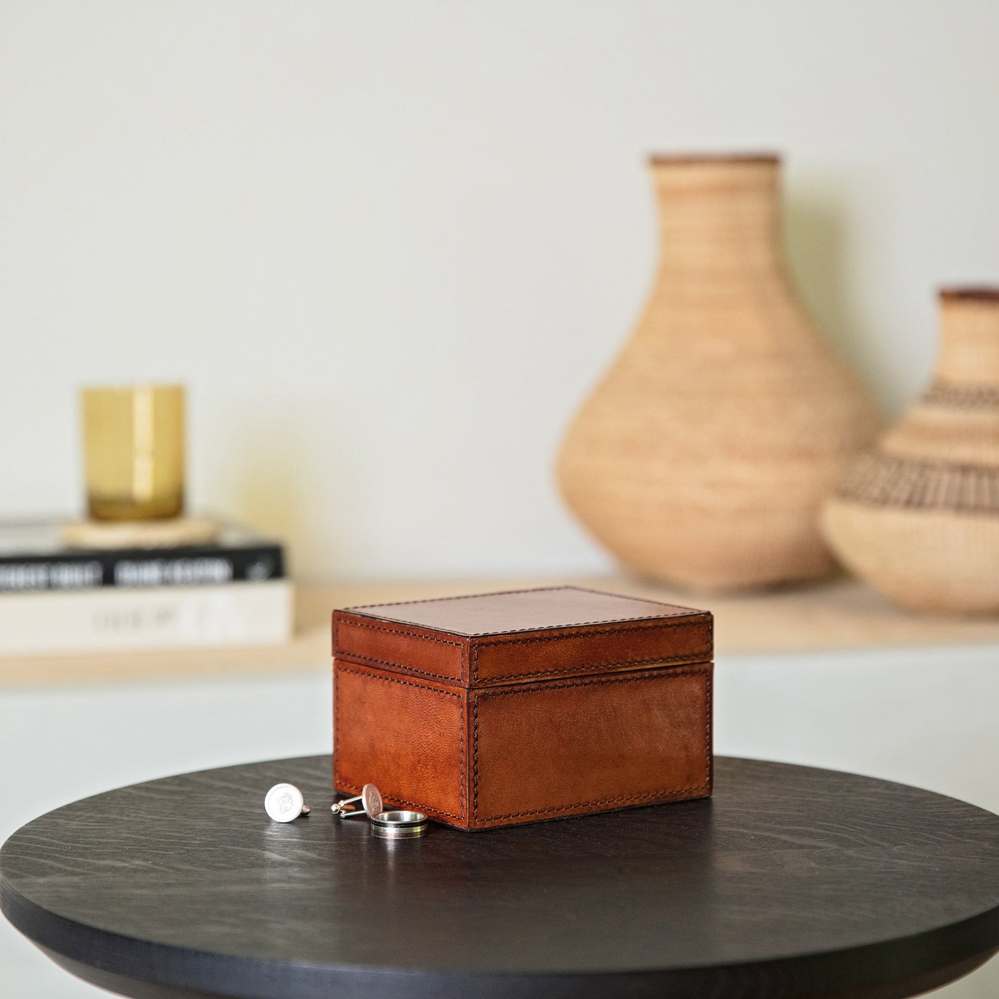 Leather Men's Jewellery Box - Rectangle