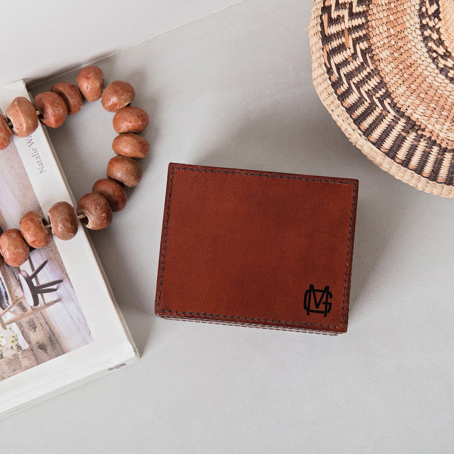 Monogram Leather Men's Jewellery Box - Rectangle
