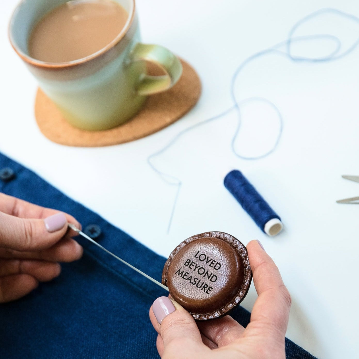 Leather Tape Measure - Tan