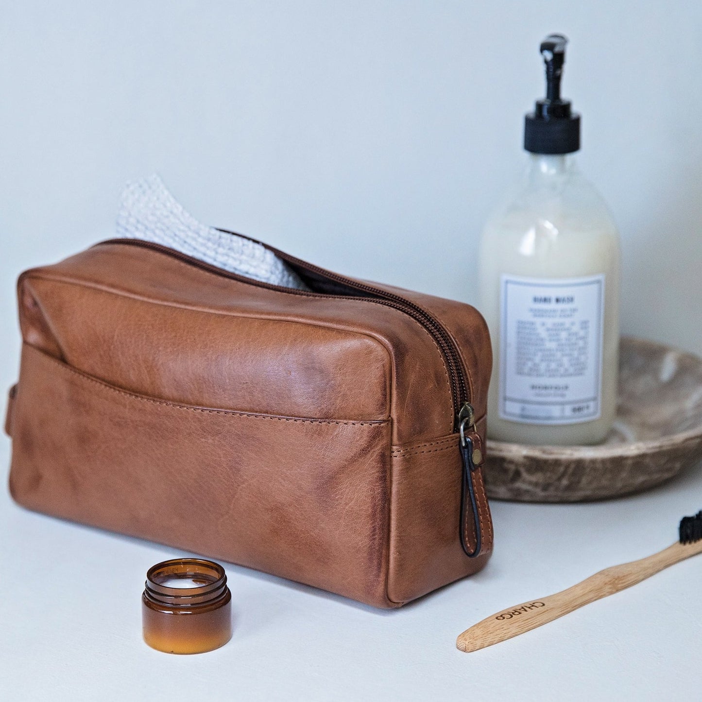 Leather Wash Bag