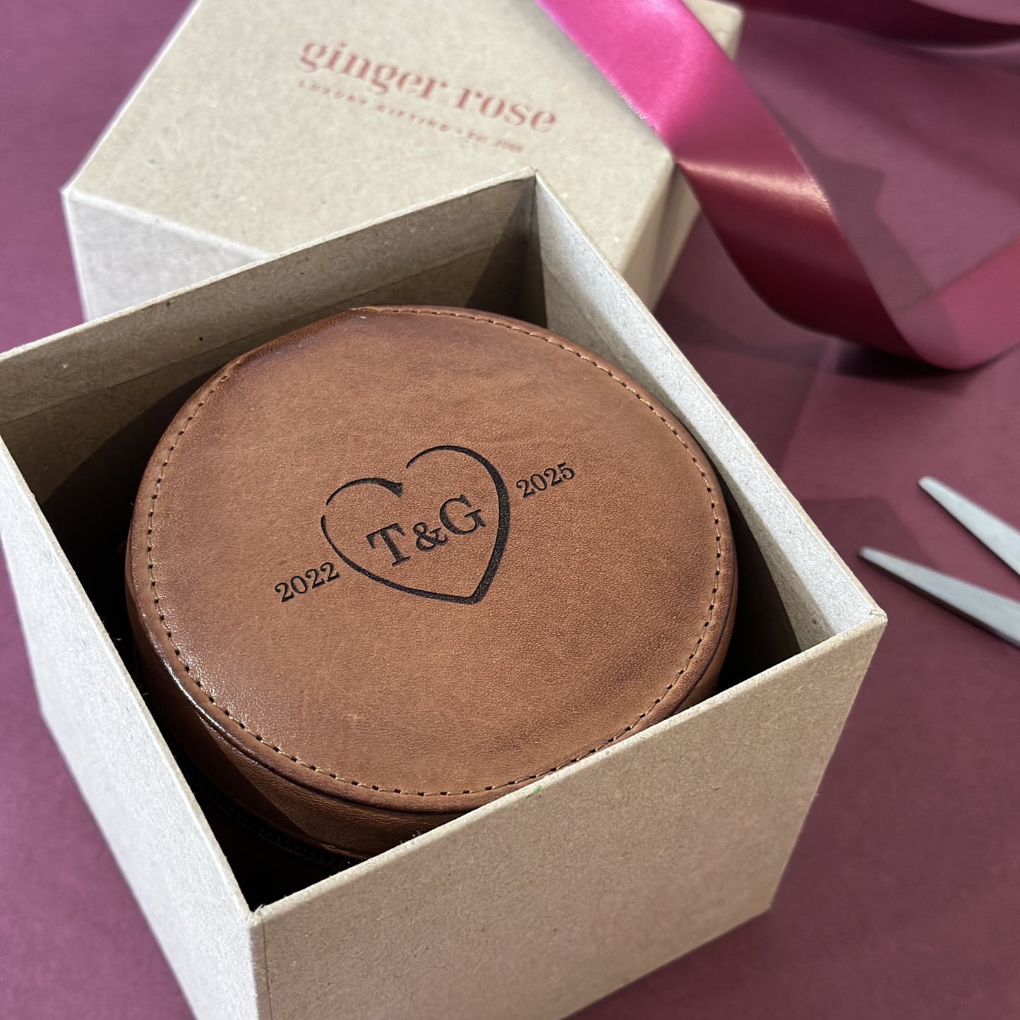 Leather Travel Jewellery Case - 3rd Wedding Anniversary Gift