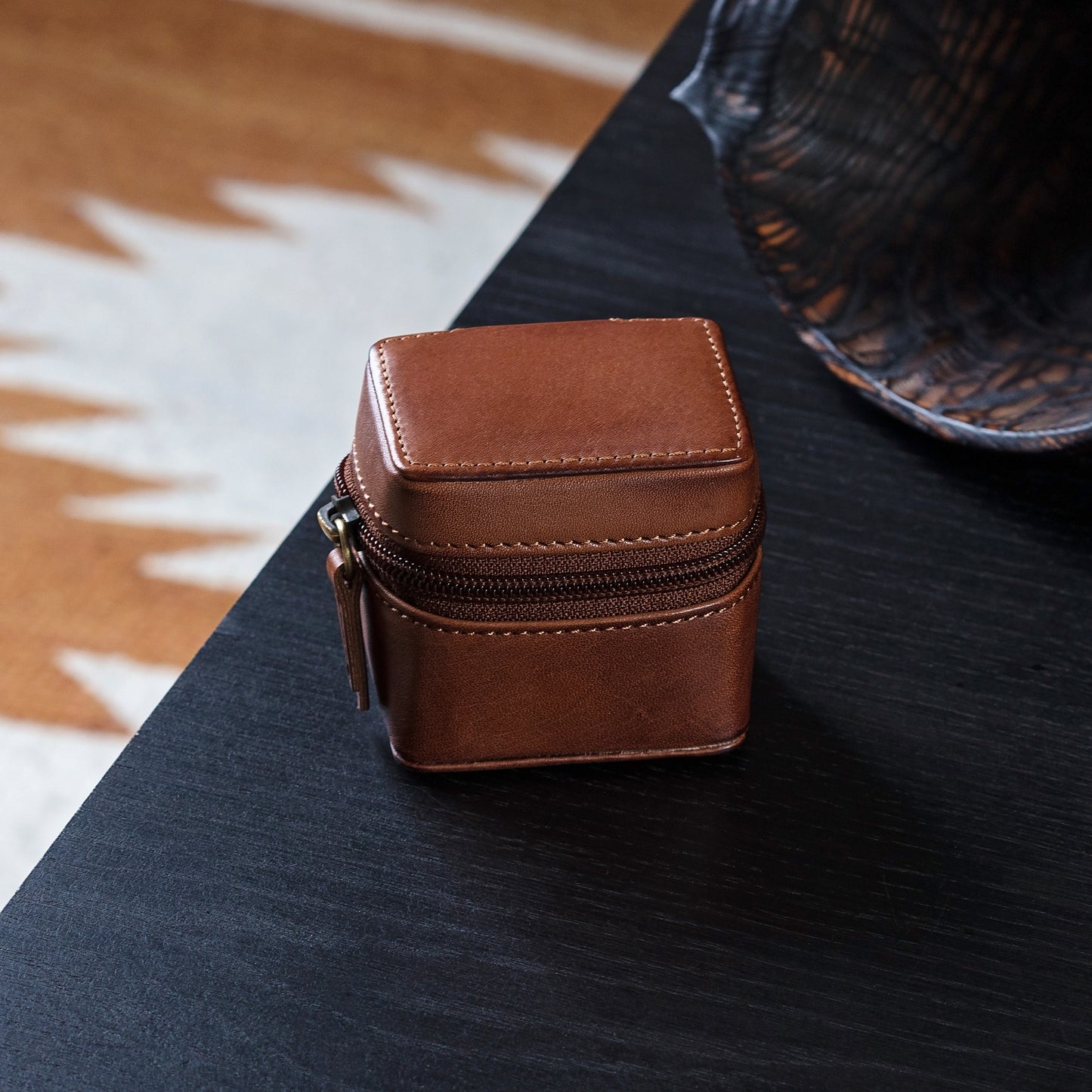 Monogram Leather Travel Jewellery Box Set