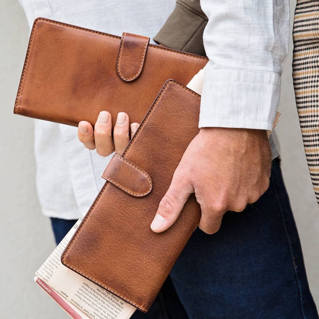 Monogram Leather Travel Wallet