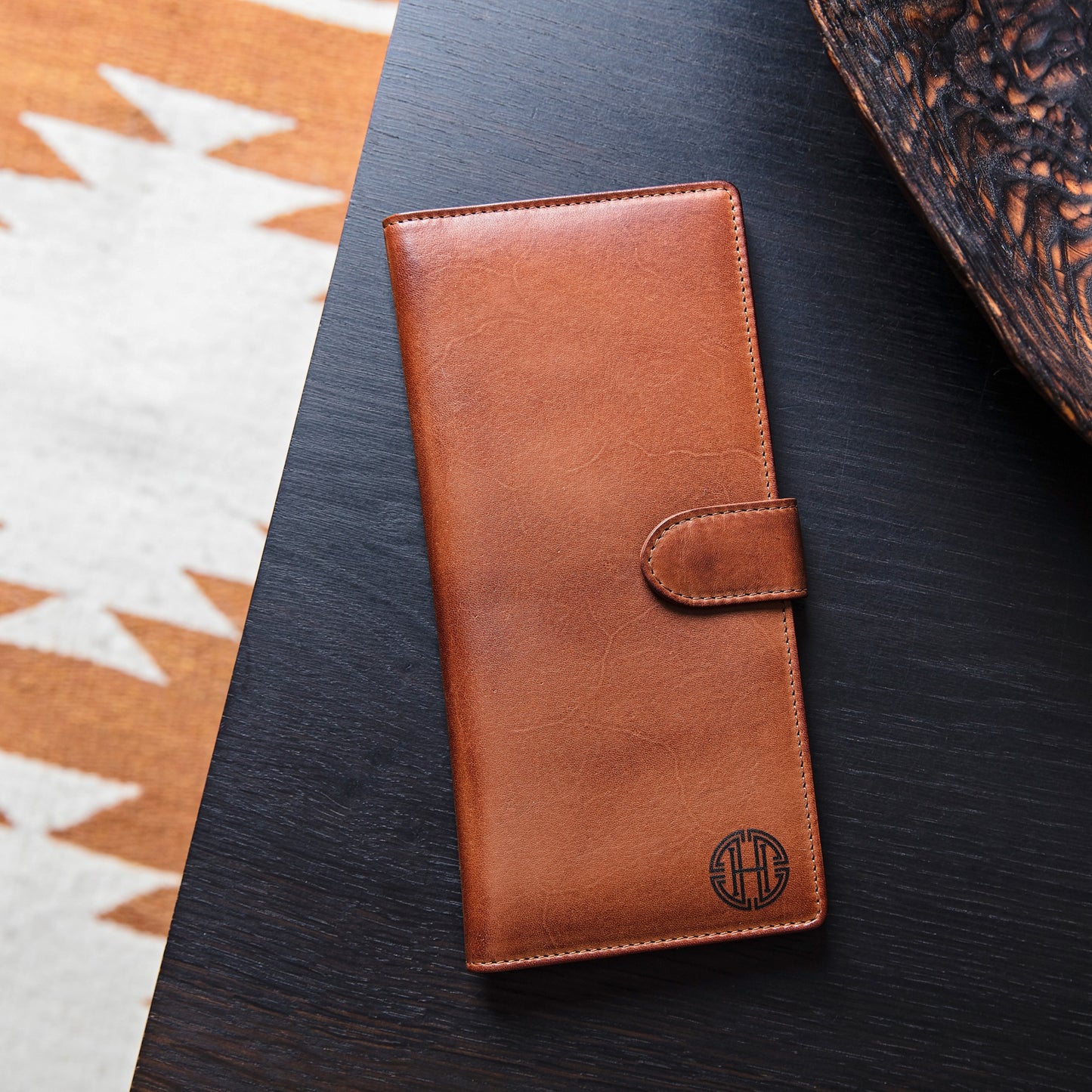 Monogram Leather Travel Wallet