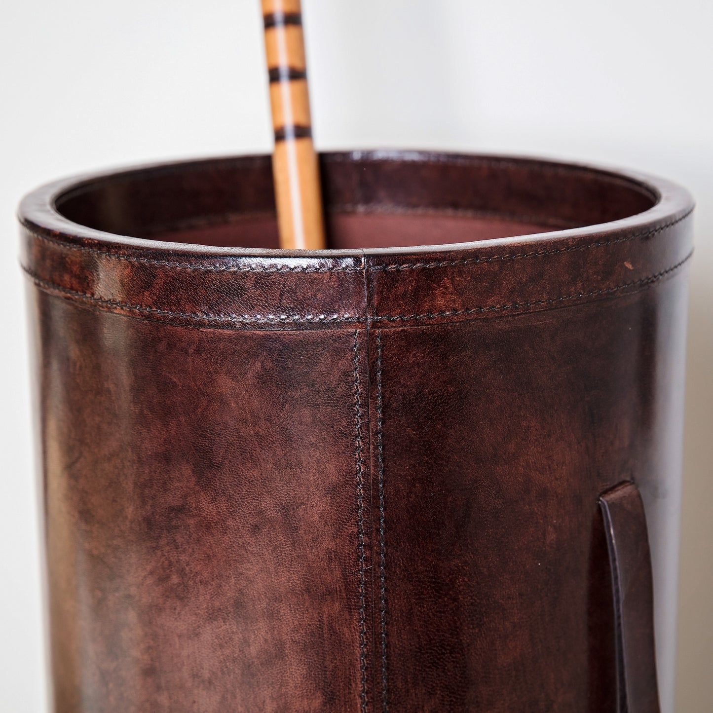 Leather Umbrella Stand - Brown