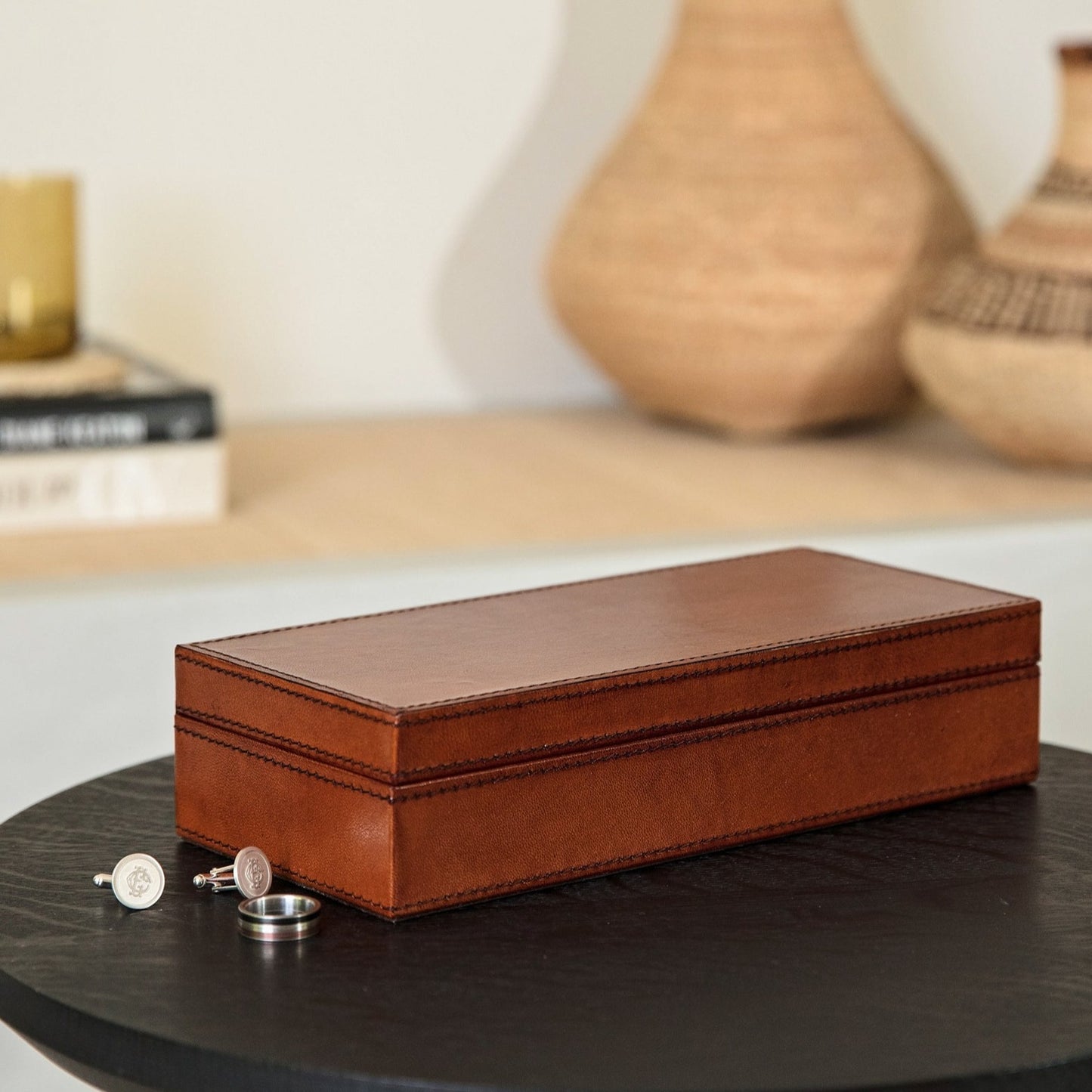 Leather Watch and Jewellery Box for Her