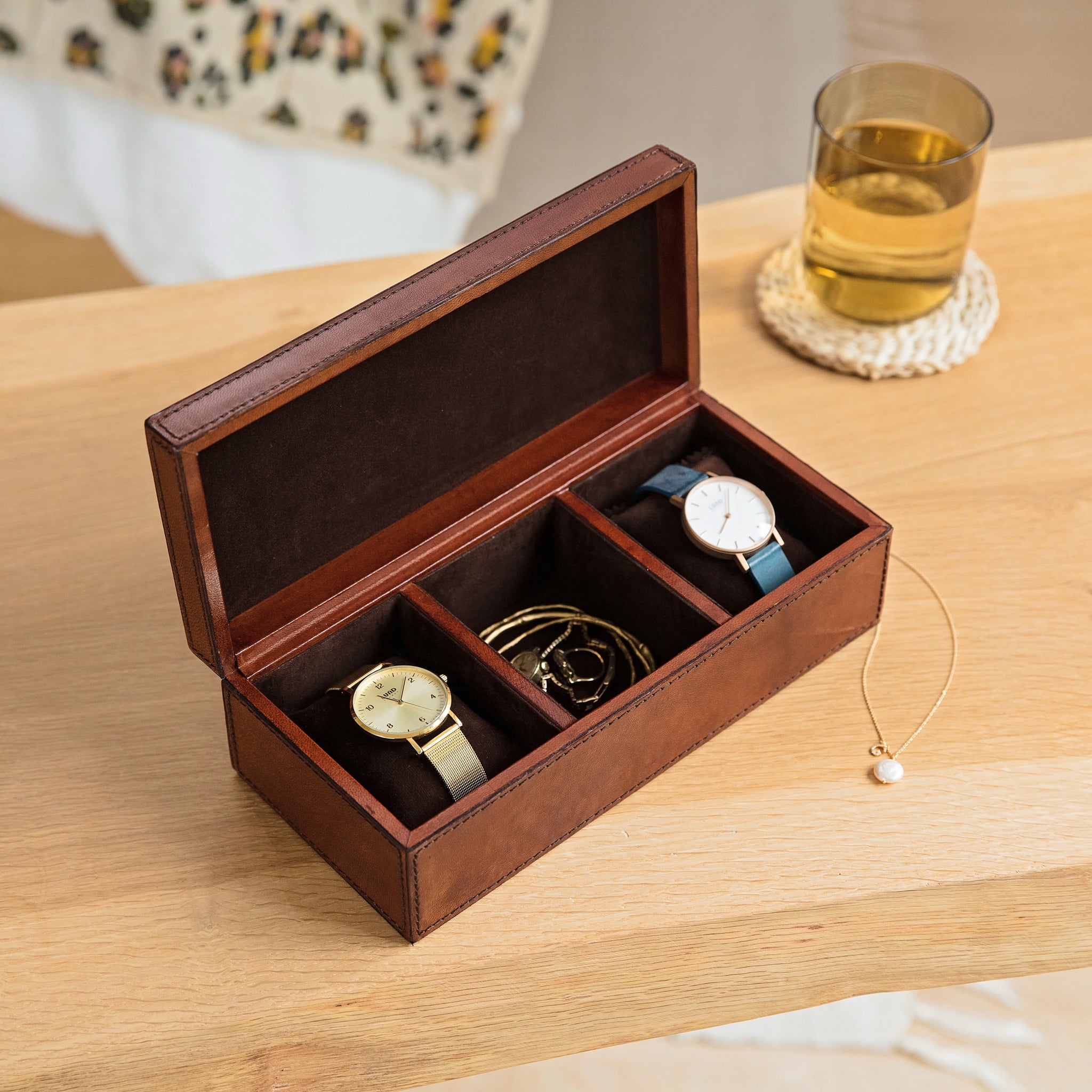 Women s Leather Watch Box Triple