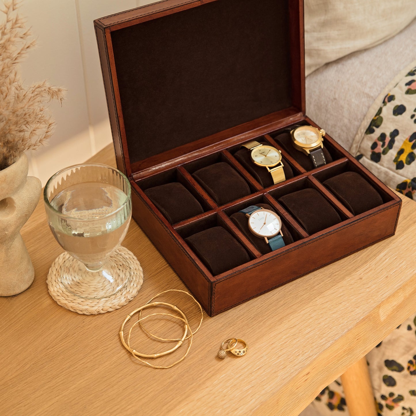 
                  
                    Women's Leather Watch Box - Deluxe
                  
                