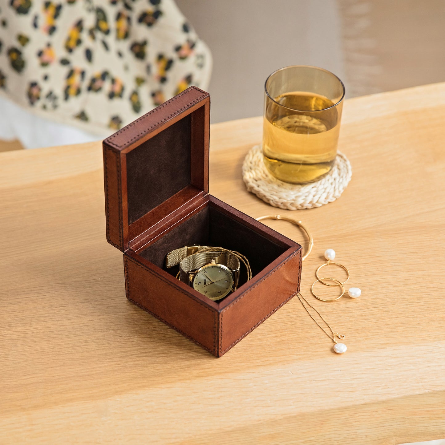 Women's Leather Watch Box - Single