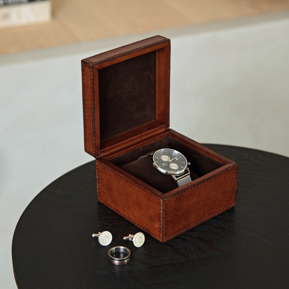 
                  
                    Men's Leather Watch Box - Single
                  
                