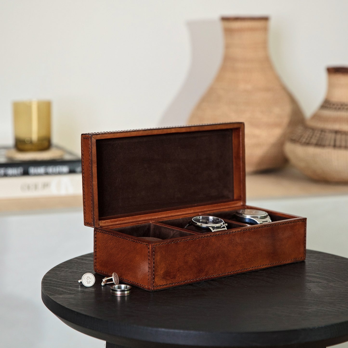 Leather Watch Box Large