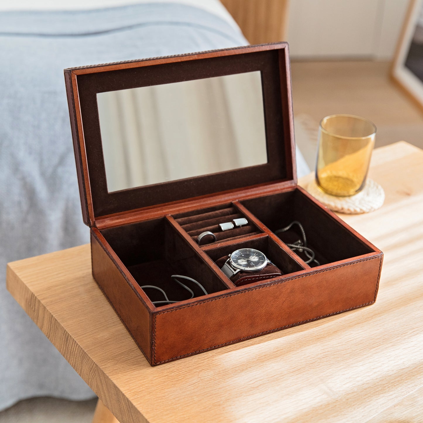 Leather Men's Jewellery Box
